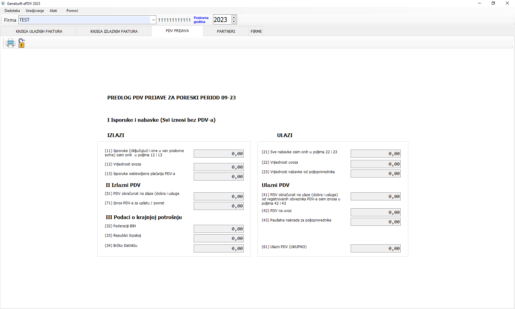 ePDV Predlog PDV prijave